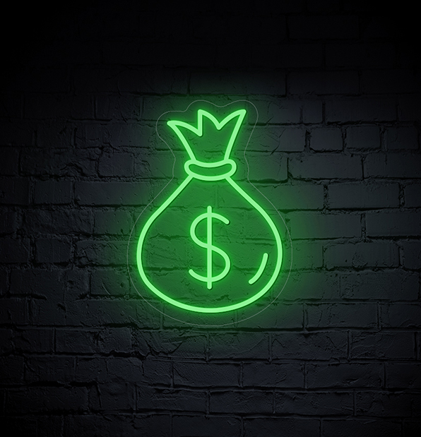 Neon Dollar Sign