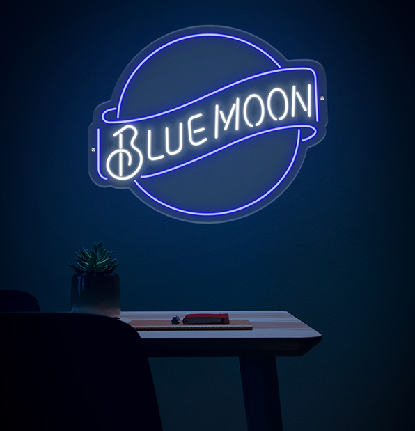 Blue Moon Neon Sign