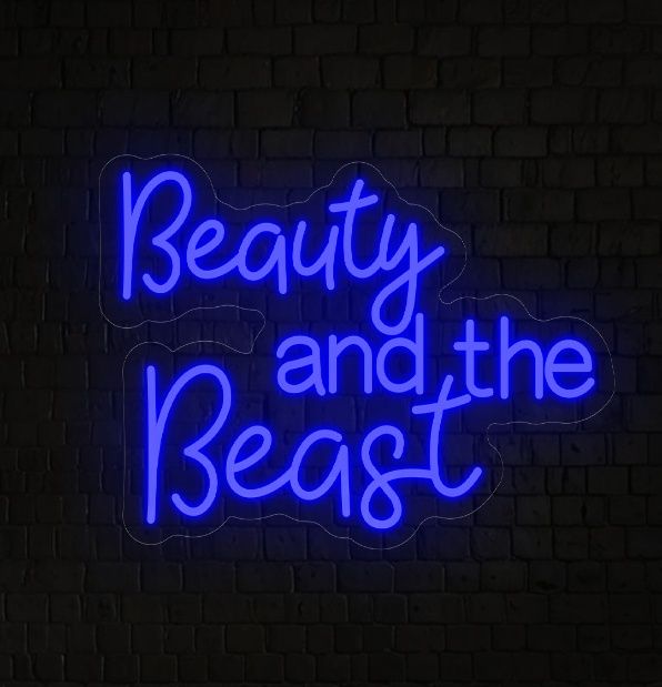 Beauty and the Beast Neon Sign