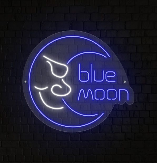 Blue Moon Neon Sign