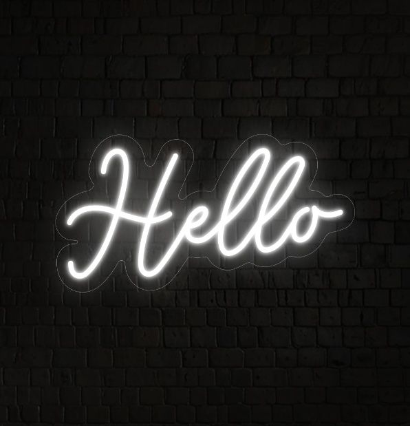 Hello Neon Sign
