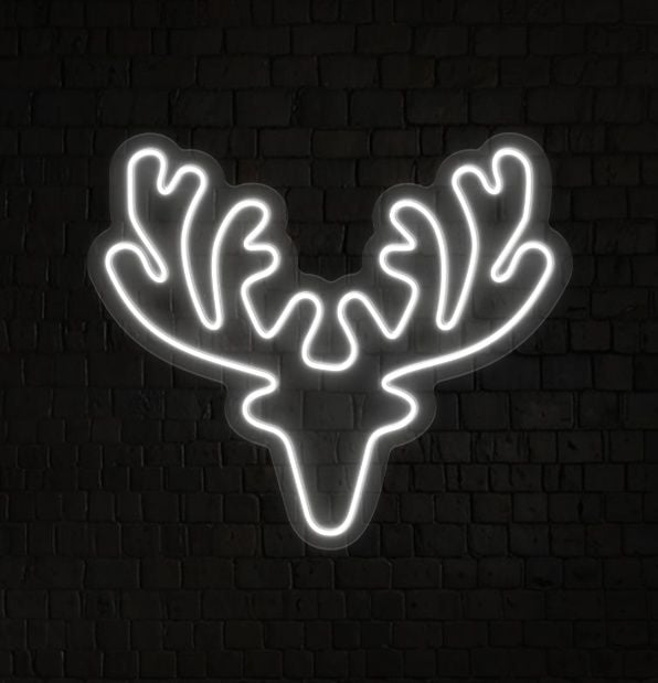 Reindeer Head Neon Sign