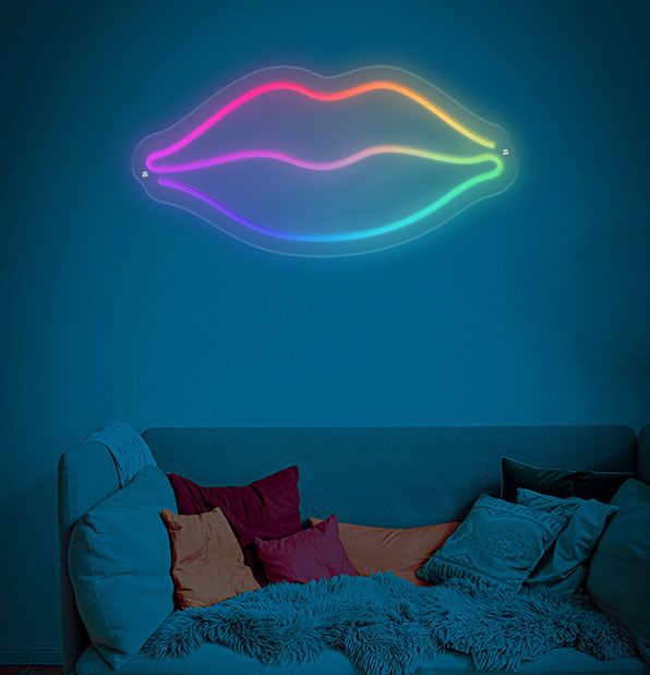 LED Lips Flow-Mo Sign