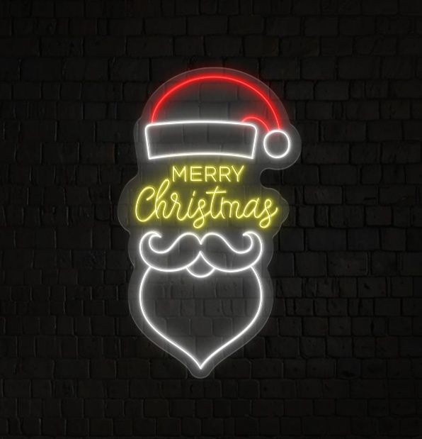 Merry Christmas Santa Neon Light Sign