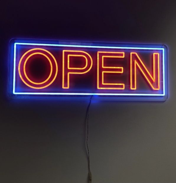 Open Neon Sign