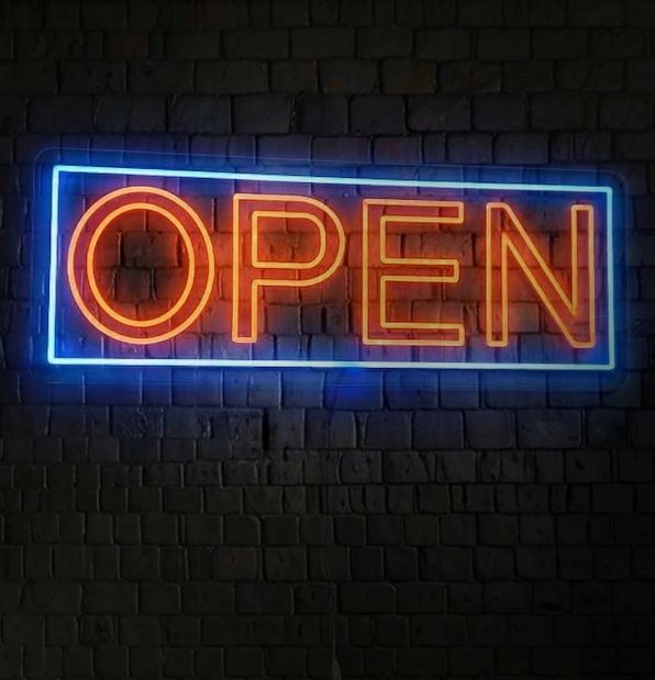 Open Neon Sign