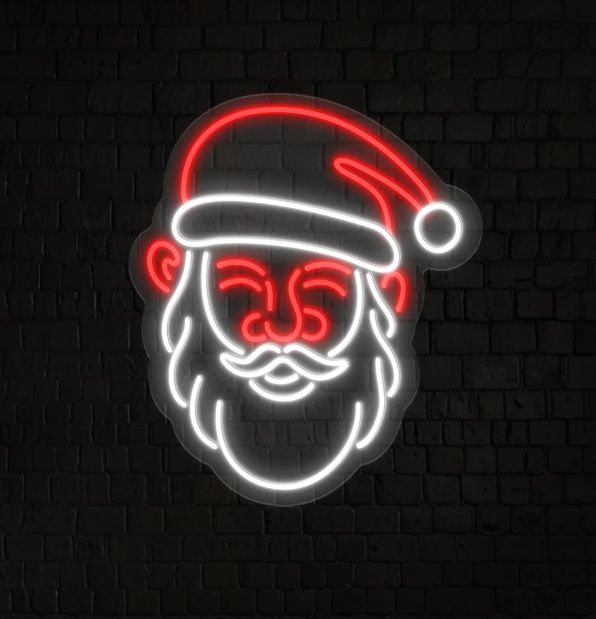 Santa Neon Sign