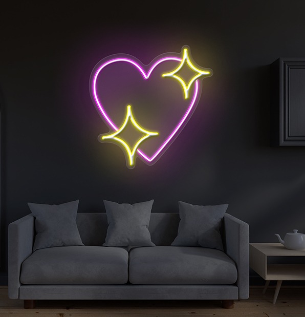 Shining Heart Neon Light Sign