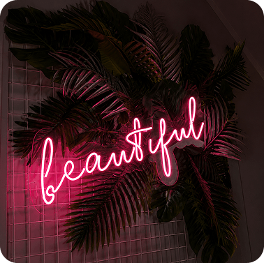 Social Media Neon Sign Mockup Social Media Neon Sign Mockup